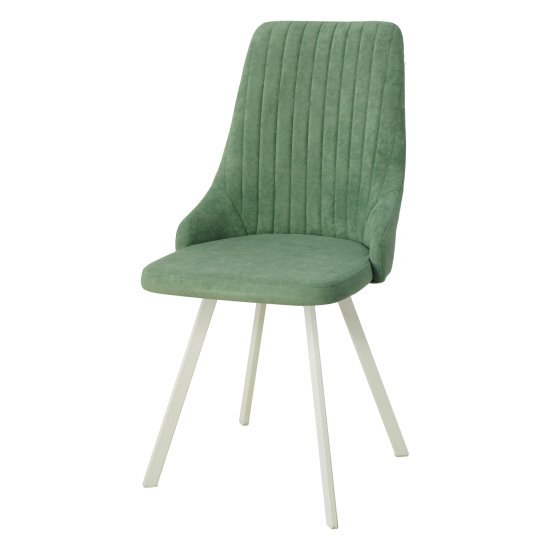 Стул на металлокаркасе мягкий зеленый из велюра (арт 22900) Фото 1