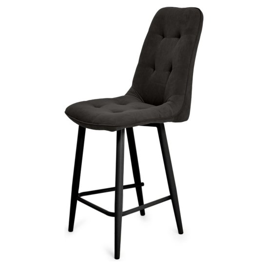 Стул барный с мягкой обивкой из велюра (арт 20861) Фото 2