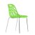 Стул обеденный металлический зеленый пластиковый в современном стиле (арт 6616)