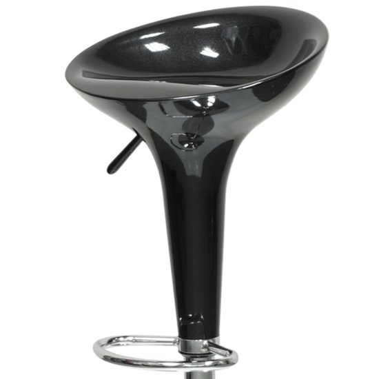 Стул барный черный пластиковый регулируемый (арт 6435) Фото 2