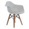 Стул-кресло с подлокотниками серый eames (арт 29405)