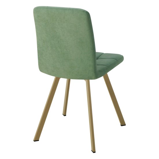 Стул на металлокаркасе мягкий зеленый из велюра (арт 18723) Фото 2