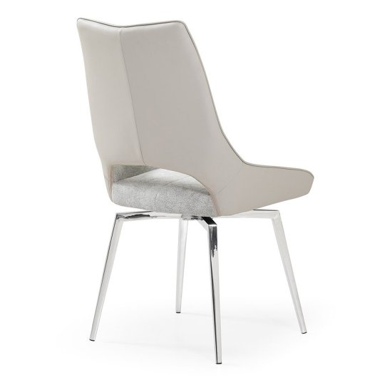 Стул дизайнерский металлический с мягкой обивкой бежевый (арт 28936) Фото 4