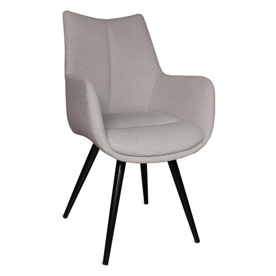 Полукресло с черными ножками мягкое бежевое (арт 34593) Фото 1