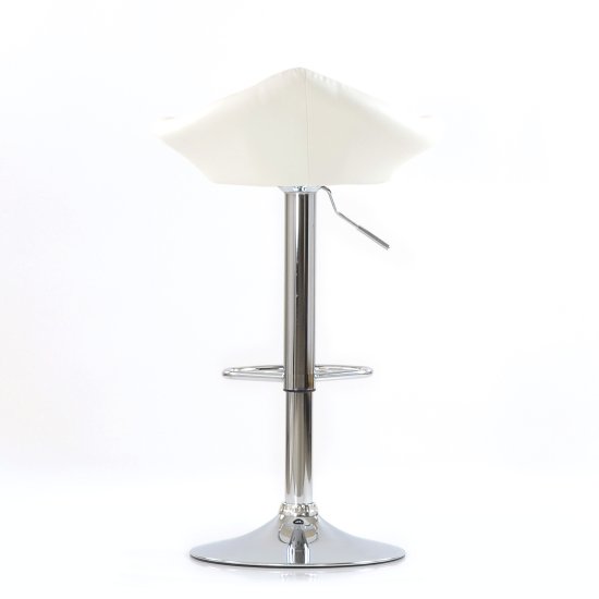 Барный стул дизайнерский с мягкой обивкой белый (арт 6485) Фото 3