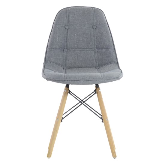 Стул с мягкой обивкой серый eames (арт 9601) Фото 2