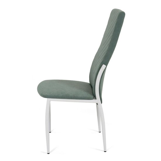 Стул на металлокаркасе мятный из велюра (арт 13523) Фото 4