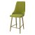 Стул барный на металлокаркасе мягкий зеленый из велюра (арт 23061)