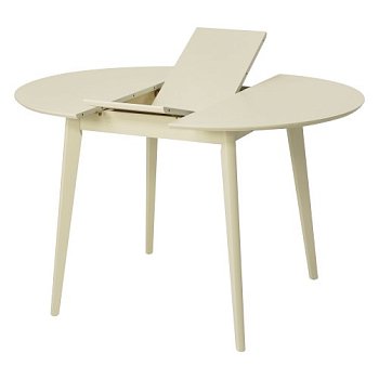 Стол для кухни раскладной круглый D-95(+30) см современный (арт 28254) - Фото 2