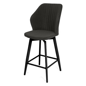 Барный стул на металлокаркасе с мягким сидением из велюра (арт 35435) - Фото 2