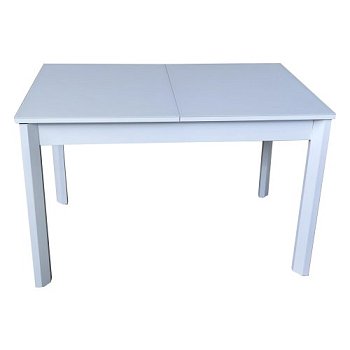 Стол для кухни раскладной со стеклянной столешницей белый (арт 31677) - Фото 2