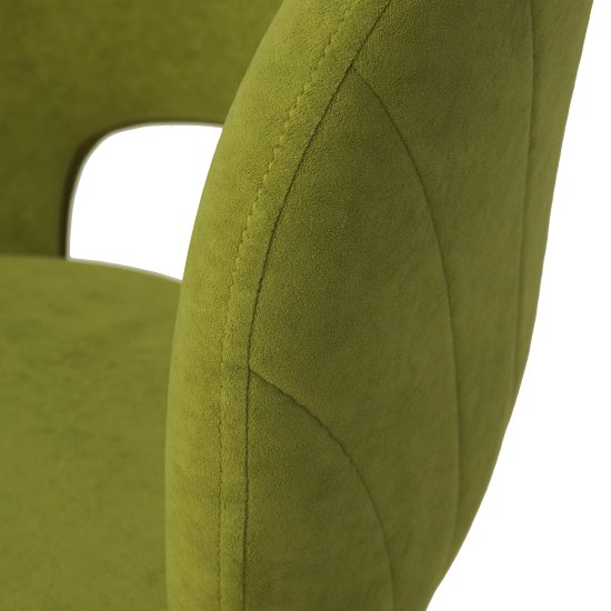 Стул на металлокаркасе мягкий зеленый велюровый (арт 26965) Фото 3