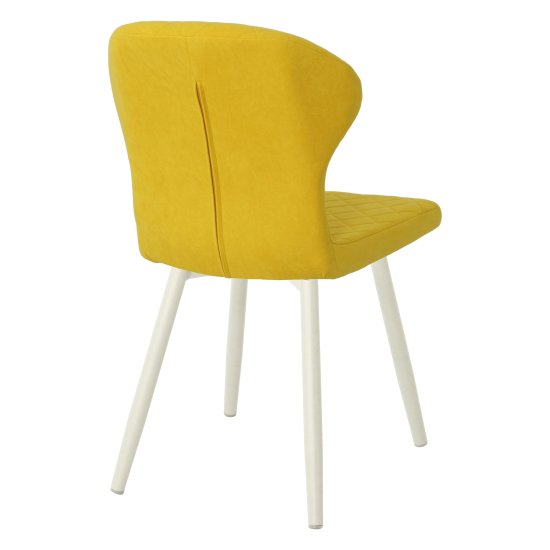 Стул кухонный мягкий желтый велюровый (арт 19259) Фото 2