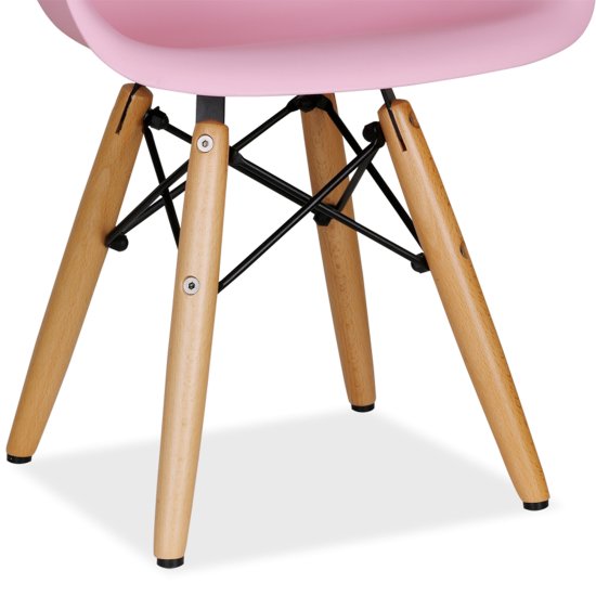 Стул-кресло с подлокотниками розовый eames (арт 29404) Фото 6