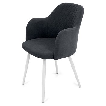 Стул с мягкой обивкой серый с обивкой из велюра (арт 27284) - Фото 2