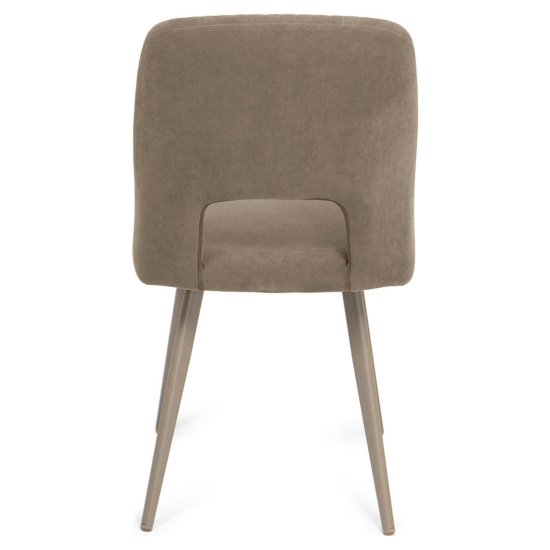 Стул с мягким сидением кремовый из велюра (арт 35319) Фото 6