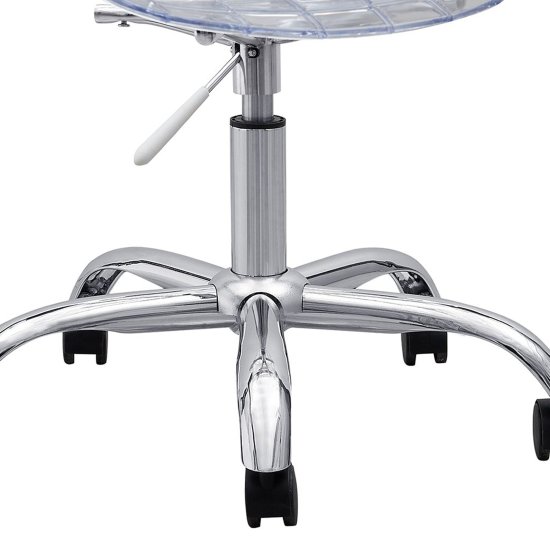 Стул-кресло дизайнерский хромированный прозрачный (арт 31483) Фото 7