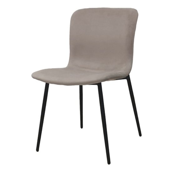 Стул кухонный мягкий серый из велюра (арт 33827) Фото 1