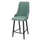 Стул полубарный мягкий мятный с обивкой из велюра (арт 23045)