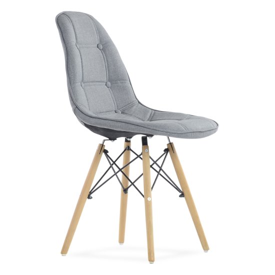 Стул с мягкой обивкой серый eames (арт 9601) Фото 1
