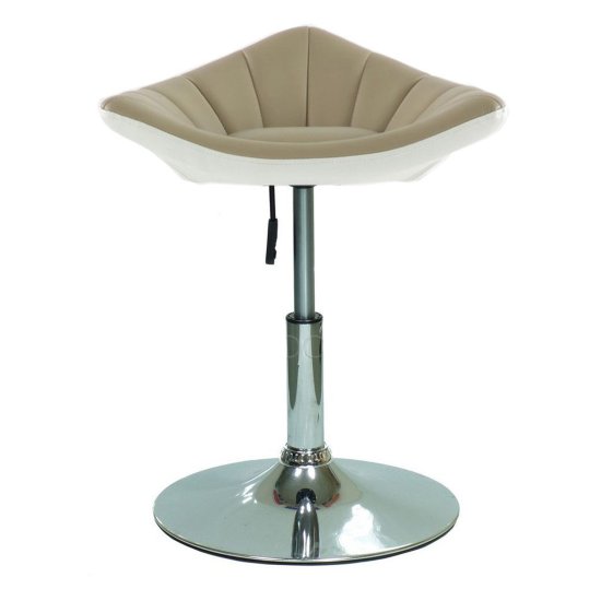 Полубарный стул бежевый с обивкой из экокожи (арт 6020) Фото 1