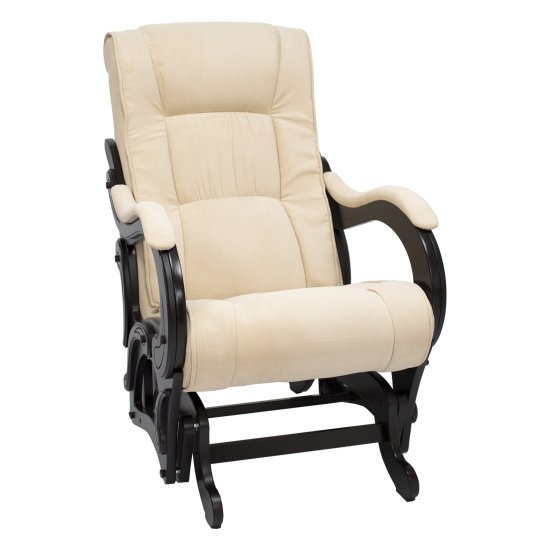Кресло-глайдер мягкое с подлокотниками бежевое (арт 14790) Фото 1