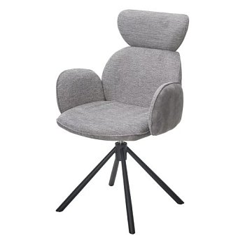 Стул-кресло мягкий с подлокотниками из велюра (арт 33936) - Фото 2