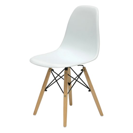 Стул для кухни дизайнерский деревянный белый eames (арт 10249) Фото 1