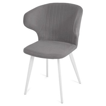 Стул обеденный на металлокаркасе мягкий с обивкой из велюра (арт 35590) - Фото 2