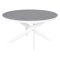Обеденный стол раскладной круглый со столешницей из керамики (арт 35098)