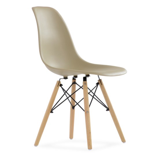 Стул обеденный деревянный бежевый из пластика (арт 8020) Фото 1