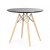 Стол обеденный дизайнерский черный круглый D-80 см eames (арт 16408)