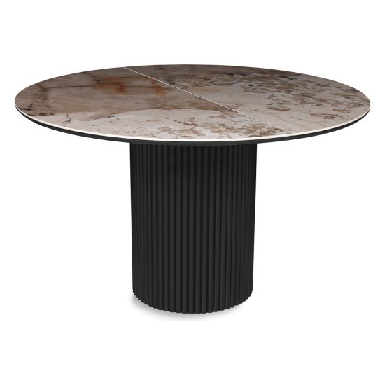 Стол раскладной круглый керамический на 1 ножке (арт 34762) Фото 1