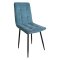 Стул на металлическом каркасе с мягкой обивкой голубой (арт 29650)