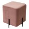 Пуфик на металлокаркасе розовый велюровый (арт 15846)