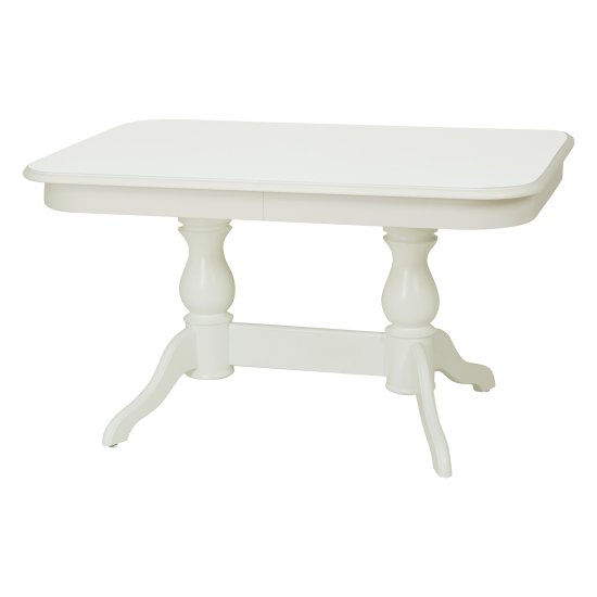Обеденный стол раскладной белый в классическом стиле (арт 31338) Фото 1
