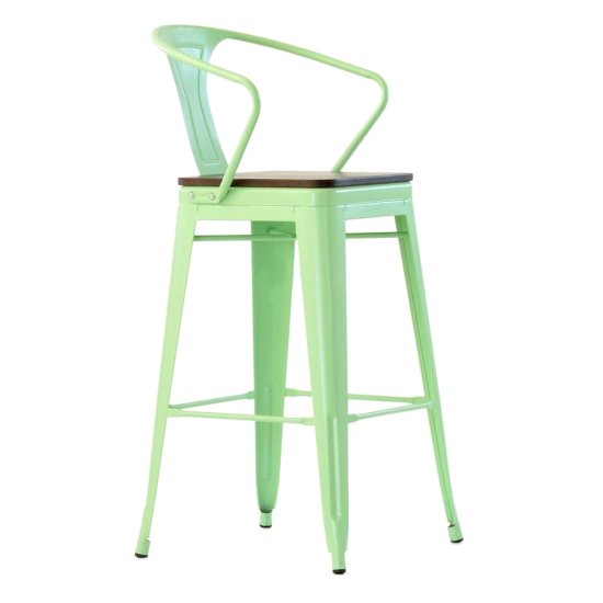 Барный высокий стул интерьерный зеленый tolix (арт 29455) Фото 1