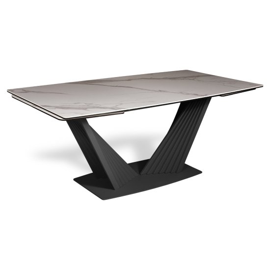 Стол для кухни керамический на одной ноге (арт 35413) Фото 1