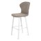 Стул барный с мягким сидением бежевый из велюра современный (арт 34141)