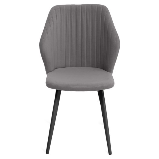 Стул металлический серый велюровый (арт 35397) Фото 4