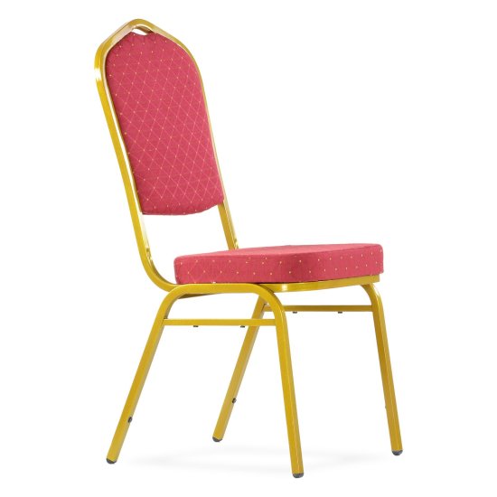 Стул на металлическом каркасе мягкий красный классика (арт 34579) Фото 1