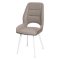 Стул на металлокаркасе бежевый из велюра (арт 35438)