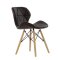Стул дизайнерский мягкий коричневый с обивкой из экокожи eames (арт 5646)
