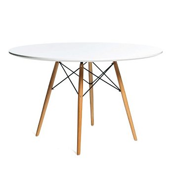 Стол обеденный дизайнерский круглый белый D-120 см eames (арт 7111) - Фото 2