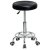 Табурет на металлокаркасе хромированный мягкий черный крутящийся (арт 5467)