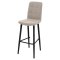Барный стул с металлическими ножками с мягким сидением бежевый (арт 18905)