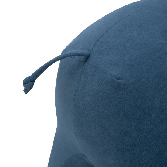 Пуф мягкий синий из велюра (арт 13338) Фото 5