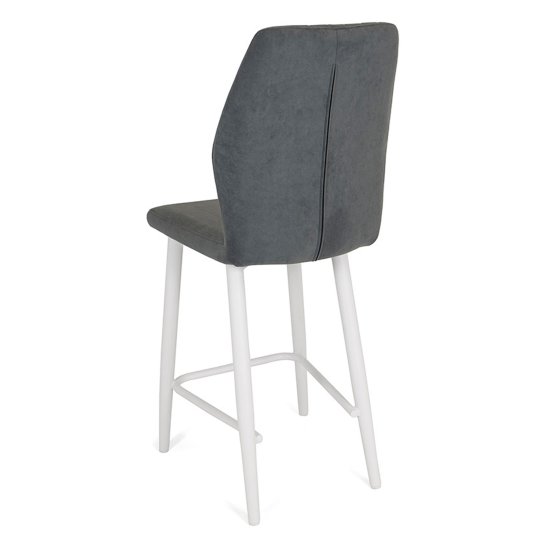 Стул полубарный мягкий с обивкой из велюра (арт 20306) Фото 5