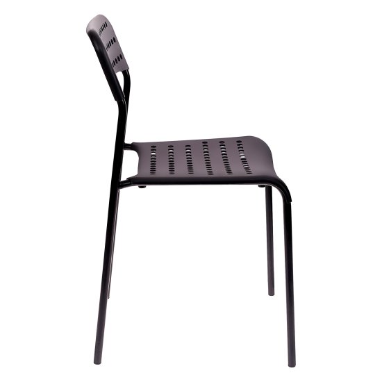 Стул с черными ножками черный пластиковый (арт 32484) Фото 2