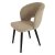 Стул кухонный с черными ножками бежевый из велюра (арт 26887)